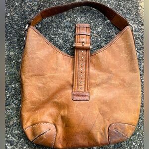 Michael Kors Brown Leather Hobo Bag